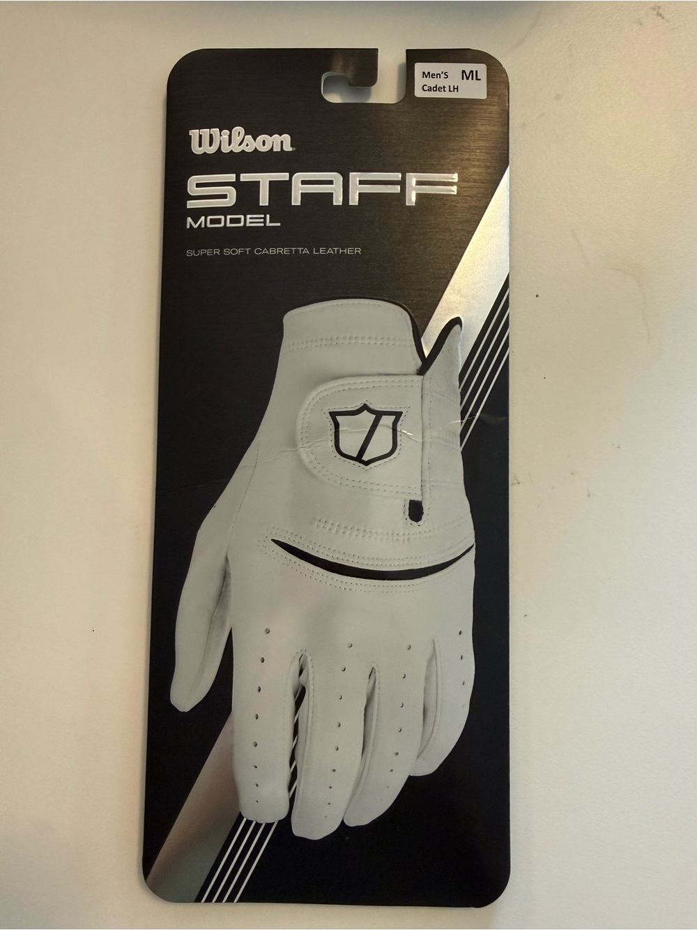 Wilson White Staff Model Men’s Left Golf Glove - new in package. NWT.